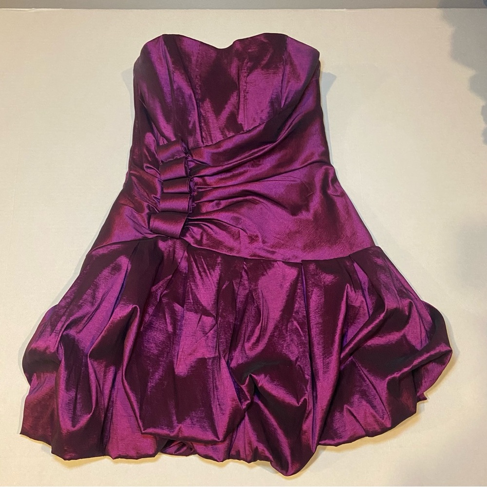 Vintage Jessica McClintock Fuchsia Strapless Mini Dress Size 12